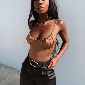 Princess Polly Levey Bodysuit Brown / US 6